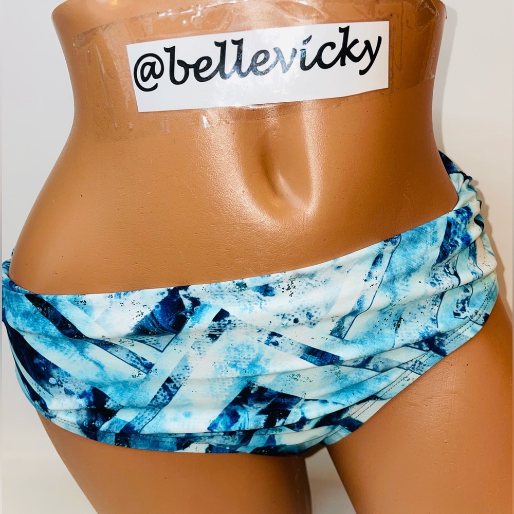 🆕 Keneth Cole Blue Ocea Bikini Bottom Sz L $63 E167 Top available